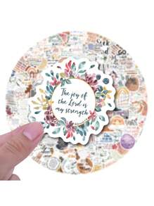 200PCS Bible Stickers Jesus Stickers,Christian Jesus Scripture Stickers,Bible Verse Stickers,Bible Journaling Supplies,Christian Stickers For Water Bottles,Christian Stickers For Adults Decals(Bible Stickers) Back To School Scrapbook Supplies Funny Stickers Laptop Stickers Kindle Phone Stickers - Multicolor - View 3