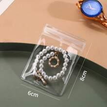 20入組pvc珠寶袋,透明拉鏈袋,防氧化耳環收納袋,適用於珠寶包裝袋 - 無色 - 查看 4
