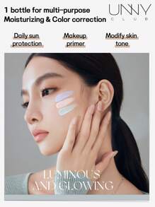 unny club 30 克一步色彩校正隔離霜,spf 20 防曬霜,化妝底霜膚色校正提亮底霜,控油保濕 - 03粉紅色 - 查看 3