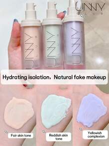 unny club 30 克一步色彩校正隔離霜,spf 20 防曬霜,化妝底霜膚色校正提亮底霜,控油保濕 - 03粉紅色 - 查看 4