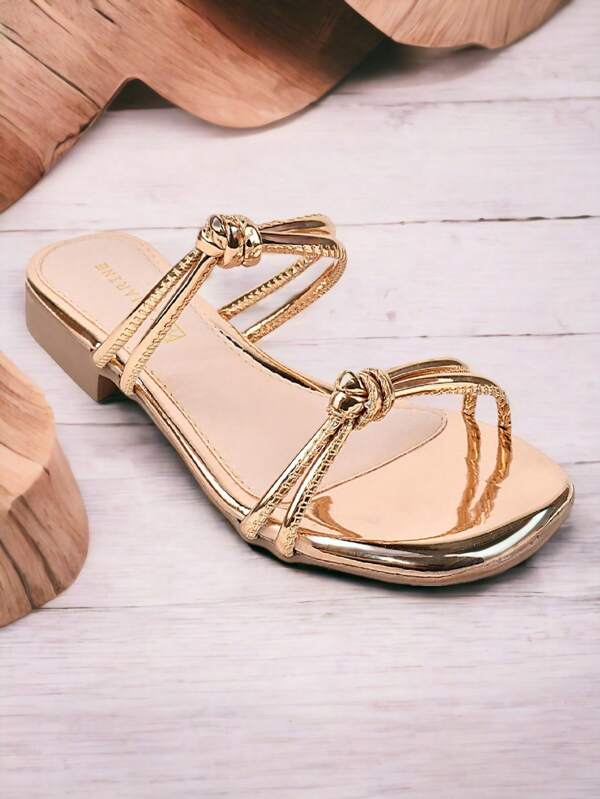 Rasteira Feminina Bronze Metalizada