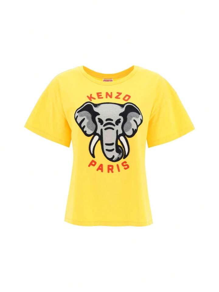 Tシャツ・カットソー KENZO Woman T-Shirt Yellow FD52TS0024SO 40 Kenzo Outlet: T-shirt woman - Yellow | Kenzo t-shirt