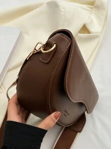 Classic Women's Retro Style Crossbody Bag, Fashionable And Versatile Solid Color Portable Adjustable Shoulder Strap Saddle Bag, Casual And Simple Wide Strap Shoulder Bag Suitable For Commuting To Work, Going Out Shopping And Dating.