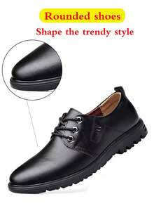 男士黑色皮鞋,秋季正式商務英式西裝軟底鞋,復古休閒鞋
