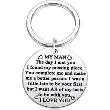 Keychain For Boyfriend My Man Keychain Gifts For_yy - Silver - View 5