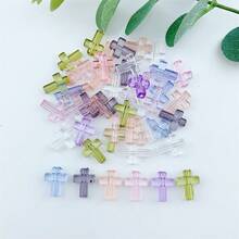 50 cái Nhựa trong suốt Vượt qua Hình dạng Hạt Để làm đồ trang sức DIY , Màu sắc Ngẫu nhiên - Nhiều màu - Xem 7