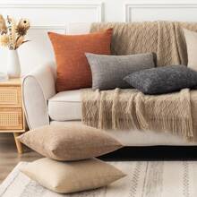 1 Vỏ gối trang trí, Thiết kế ngôi sao hai màu bằng vải lanh tổng hợp, Được làm bằng vải lanh sợi tre dệt độc đáo với phong cách cổ điển và hiện đại, Mang đến sự thoải mái cho lưng và cơ thể, Thích hợp cho phòng khách, phòng ngủ, văn phòng, ghế sofa, giường, ô tô, ghế và cửa sổ, Cũng như một món quà tặng - vải lanh tự nhiên - Xem 6