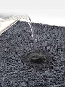 柔軟吸水汽車清潔毛巾,纖維擦拭布可用於洗潔和磨光,40x40cm - 深灰色 - 查看 5