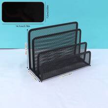 1 Miếng Mini Kim loại 3-Tầng Giá đựng hồ sơ Bàn làm việc Sắt Tổ chức tài liệu - màu đen - Xem 2