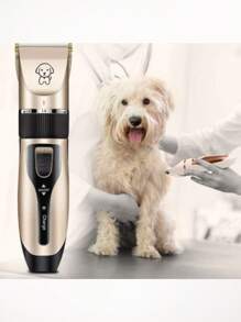 Máquina Rasuradora Cortadora Pelo Para Perros Mascotas - Negro - Ver 3