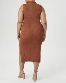 Vestidos Tallas Grandes - Marrón - Ver 2