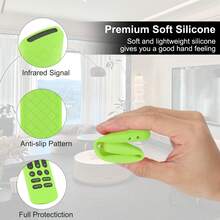 1pc Glow-in-the-dark Green Silicone Protective Case With Anti-slip Design For Fire Stick Alexa Voice Remote (pro) - Green - View 6