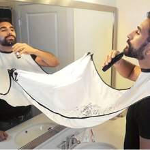 Men's Beard Shaving & Haircutting Bib Apron - White - View 3