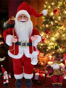 1 件坐聖誕老人聖誕裝飾,適合派對裝飾和禮物 - 紅色 - 查看 6