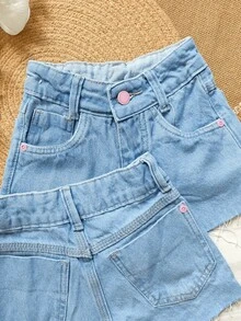 Young Girls Shorts - Màu xanh lam - Xem 4