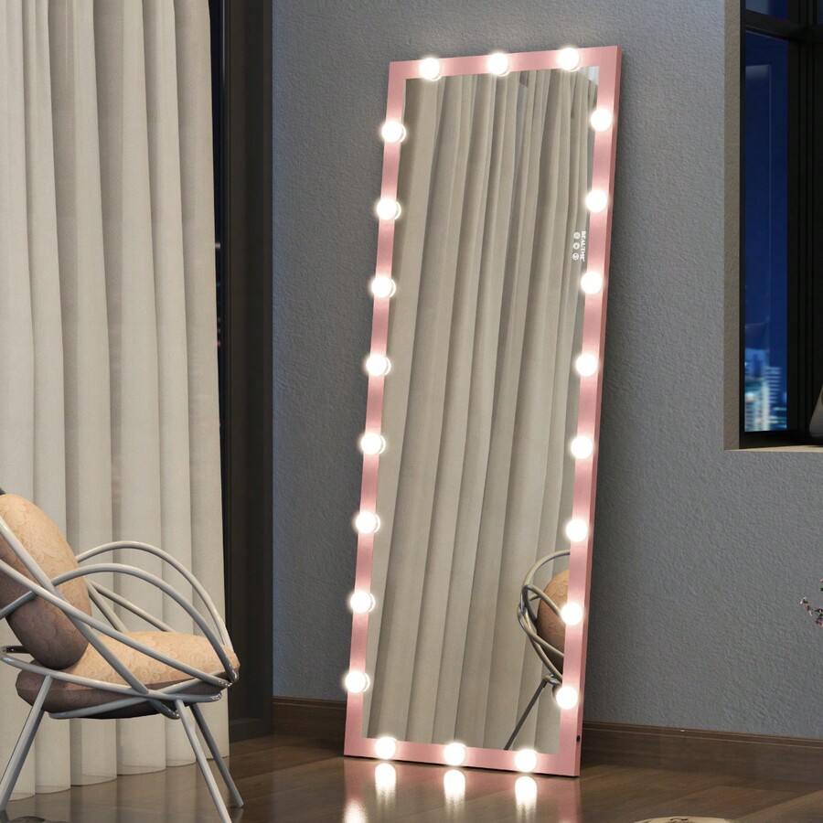 BEAUTME Full Length Mirror With Lights, 63" X 24" Full Body Vanity