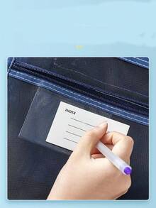 A3 8k新款時尚手提包,百搭手提包,輔導手提包,文件袋,書包,資料袋,網格文件袋,旅行包,行李袋,化妝包,資料冊 - 綠色 - 查看 6