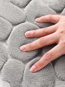 1pc Soft & Comfortable Elastic Foam Bath Mat With Pebble Design, Quick-Drying & Anti-Slip, Great For Bathroom And Shower Accessory, Fall Decoration & Bathroom Decor - Multicolor - View 6