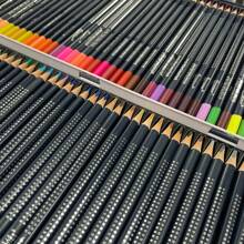 Juego de lápices acuarelables de 24,36,48 o 72 colores, lápices acuarelables de madera solubles en agua para adultos, con textura firme y estuche de metal para dibujar, colorear y pintar en papel y tela. Vuelta al cole Sritob - Multicolor - Ver 6