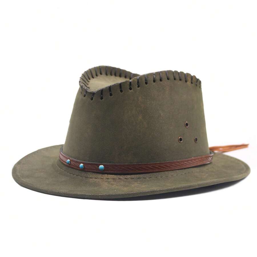 跨境風格男女西部牛仔帽戶外登山寬簷騎士帽歐美爵士帽批發