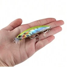 釣魚誘餌鱥魚誘餌8cm/10g釣魚餌,附帶6號鉤具 - 彩色 - 查看 5