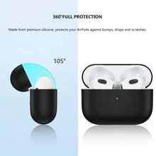 1pc Ultrathin 0.8mm Silicone Protective Case, Seamless Mobile Feel, Suitable For All AirPods Models