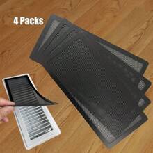 4pcs PVC Dust Screen, Magnetic Vent Filter - Wall, Ceiling And Floor Vents, Fan Horn Grille Filter Dust Screen - 4*12inch-black - View 3