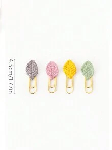 2 件装创意 Ins 风格树叶回形针可爱手帐装饰回形针金属回形针书签