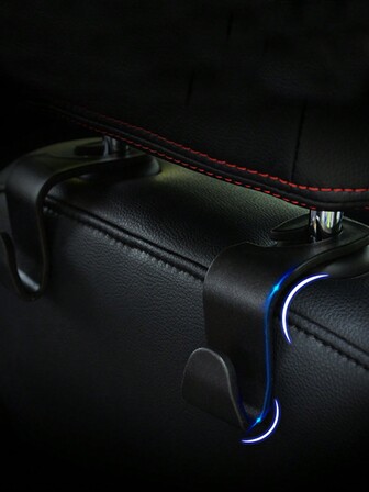 2pcs Car Seat Back Hooks, Vehicle Headrest Hanger Holder Hook For Purse, Grocery Bag