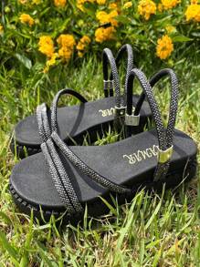 Sandalia Chinelo Menina BRilho Birker  Strass  Mulher