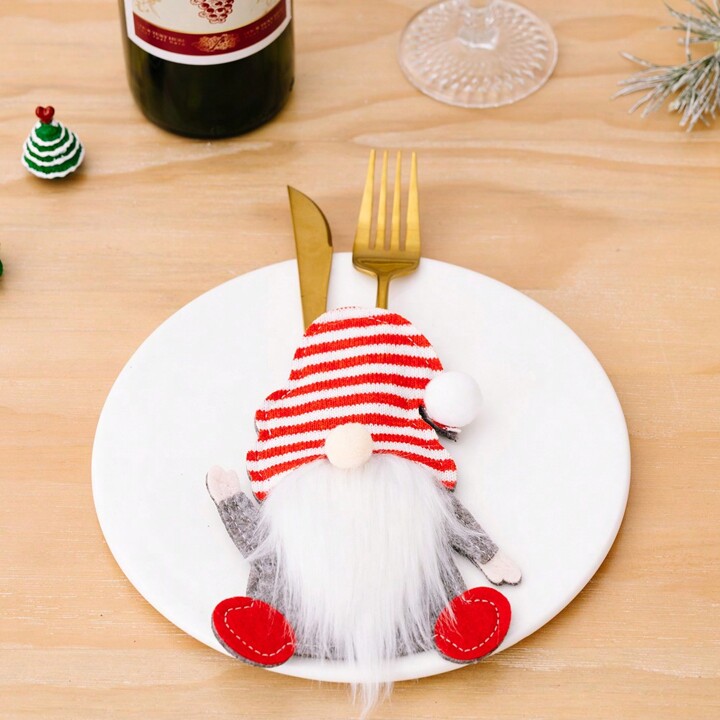 1 pc Christmas Cutlery Holder Bags Xmas Caps Santa Claus Snowflake Knife Fork Cover Set Party Dinner Table Tableware Decor Supplies for Sale New Zealand New Collection Online SHEIN New Zealand