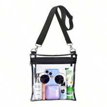 Bolsa De Mano Transparente De Hombro Para Mujer Crossbody - Negro - Ver 1