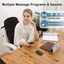 YONGSTYLE Back Massage Chair Pad with Heat, 10 Vibration Nodes Massage Seat Cushion, Back Massager for Release Stress and Fatigue for Office Home Use - 彩色 - 查看 3