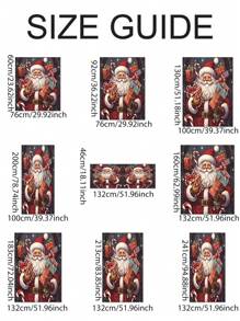 1pc Christmas Themed Digital Printed Window Curtain - Multicolor - View 7