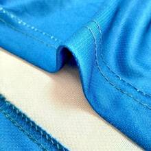 Jersey T-Shirt Blue Collarless - M - ดู 3