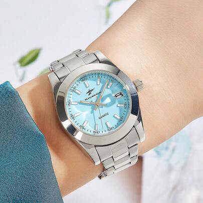 RICECGO 1pc Ladies' Classic Quartz Wrist Watch, Suitable For Daily Wear, Business Meetings, Gifts As A Gift For Students Returning To School