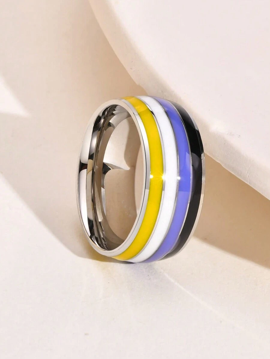 1 Miếng Nhiều màu Cầu vồng Nhẫn - Nhiều màu - Xem 1