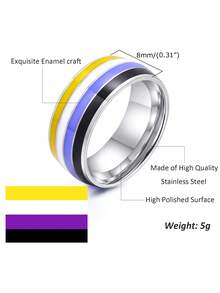 1 Miếng Nhiều màu Cầu vồng Nhẫn - Nhiều màu - Xem 6