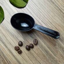 0.25盎司黑色塑料咖啡豆量匙15毫升勺子牛奶粉茶奶精攪拌匙