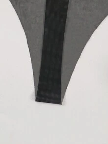 3pack Solid Sheer Mesh Panty - Black - View 7