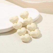 4pcs Women's Milk Tea Color 3d Heart-shaped Hair Clip For Bangs - Multicolor - View 5