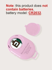 1 pieza Palo Selfie mini portátil rosa sin batería 2032 adecuado para vacaciones de verano, viajes, festivos, obturador de cámara portátil inalámbrico - Rosa - Ver 2