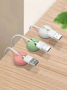 6入組白色、粉色、綠色自粘式電纜整理掛鉤 - 彩色 - 查看 1