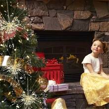 150LED/90LEDStarburst String Lights Christmas Festival Decor Indoor Outdoor Decoration Light DIY Fireworks Lamp Exploding Lighting Wedding Bar Xmas Star Ball Remote Control Copper Battery Light - Multicolor - View 4