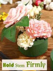 6/10入冠狀泡沫圓形人工花泡沫泡沫膠塊,用於插花3.2"x1.6"乾燥植物泡沫花藝泡沫 - 綠色 - 查看 7