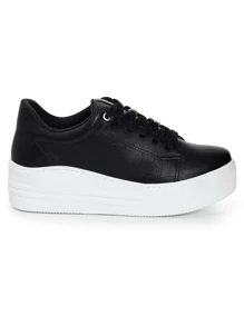Women Wedge Sneakers - màu đen - Xem 2