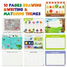 早期教育益智靜物語,兒童diy貼紙書,教育性重複貼紙繁忙書,學習型繁忙書,兒童早期教育翻頁書,兒童教育玩具,男女兒童生日禮物、聖誕禮物、新年禮物 - 彩色 - 查看 4