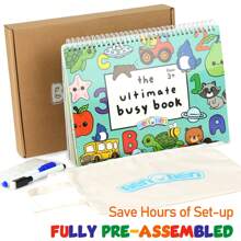 早期教育益智靜物語,兒童diy貼紙書,教育性重複貼紙繁忙書,學習型繁忙書,兒童早期教育翻頁書,兒童教育玩具,男女兒童生日禮物、聖誕禮物、新年禮物 - 彩色 - 查看 9