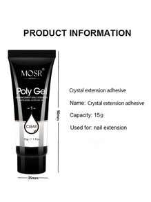 1入組15g聚合凝膠美甲，用於指甲延伸，固體和快乾水晶凝膠，適用於母親節禮物 - 紅木色 - 查看 4