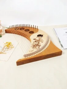 1pc 19-string Moon Lyre Harp Beginner's Portable Small Sized Lyre Harp, Rare Musical Instrument - Moon Lyre - View 6